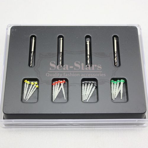 New BID 1 Box Dental Promotion Fiber Resin Post &amp; 4-Drill Screw Thread