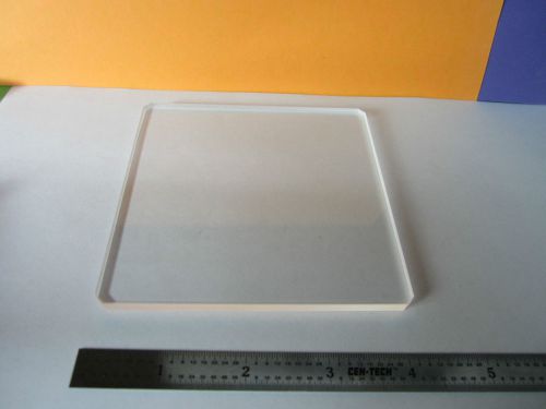 OPTICAL LARGE COHERENT GLASS PLATE CHAMFERED CORNERS NICE LASER OPTICS BIN#31-17