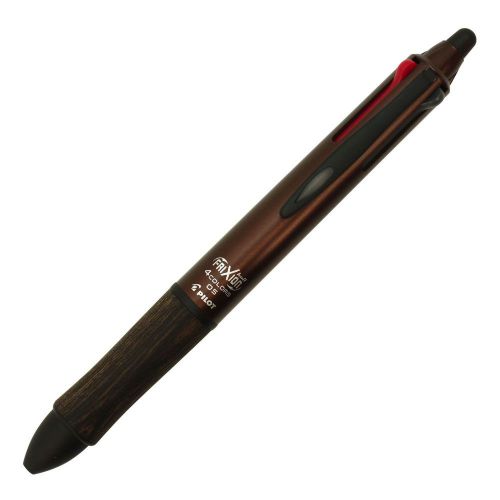 Gel ink ball-point pen Friction ball 4 Wood Brown  4 Ink colors