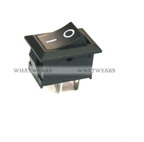 10x Mini Black 2 Pin SPST ON-OFF Rocker Switch 8.5x13.5MM 250VAC/3A IND