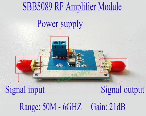 SBB5089 RF Amplifier Module 50M - 6GHZ Wideband Gain Amplification 21dB VHF LNA