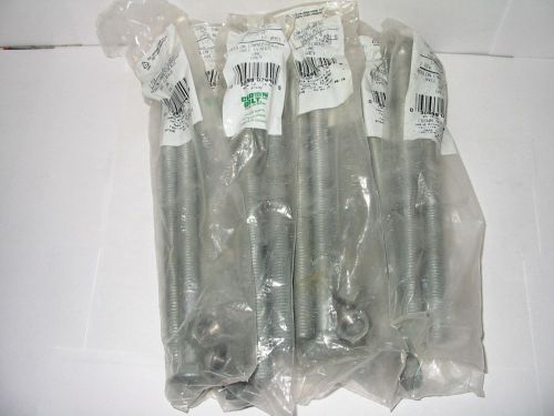 (16) galvanized  carriage head bolts with nuts 1/2&#034;  x 8&#034; - 16/pcs for sale
