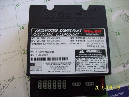 USED Whelen CSP660 Competitor Series  Strobe Power Supply
