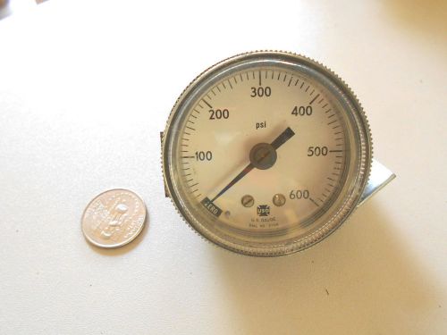 Pressure Gauge 0-600 psi 2&#034; dial 1/8&#034; Npt Back mount 0-160psi