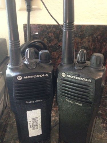 Lot of 2 used  motorola radius cp200 5 watt radio vhf 4ch aah50kdc9aa1an for sale