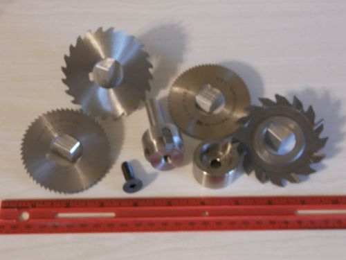 1.00&#034; Slitting Saw Arbor &amp; 4X Milling Cutters       Wow!