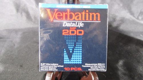 Vintage 1995 Verbatim DataLife 3.5&#034; 2DD IBM PC Formatted Diskettes 10/Bx-Sealed