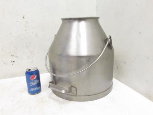 Stainless Steel 5 Gallon Milk Milking Bucket Can Pail Primitive Farm Yard Decor