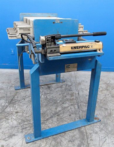 Wec filter sludge press with enerpac 25 ton hydraulic system &amp; filters for sale