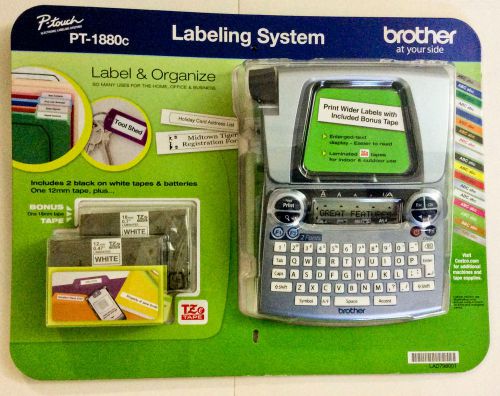 Brother PT-1880C P-Touch Label Maker Labeling System W/ 2 Tapes &amp; Batteries