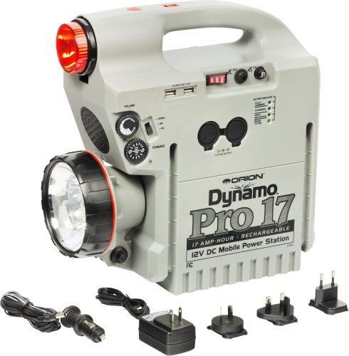 Orion 02308 Dynamo Pro 17Ah Rechargeable 12V DC Power Station (Gray)