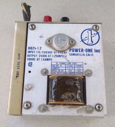 Power one hb24-1.2 transformer input 115/230 vac output: 24 vdc 1.2 / 28 v 1.0 a for sale