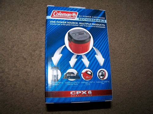 New Coleman 6V  Rechargeable Power Cartridge CPX 6 Compatible ~ New Adapters ~