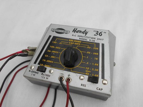 Vintage SENCORE HANDY &#034;36&#034; R-C Substitution TV Radio Ohm Tester Unit Model H-36