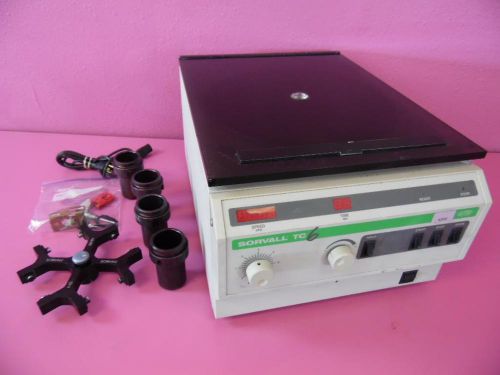 Sorvall tc6 centrifuge with 4 place swinging bucket rotor for parts or repair for sale