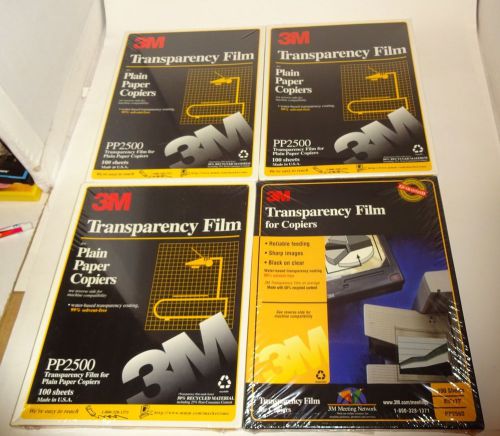 3M Transparency Film for Plain Paper Copiers PP2500 400 Sheets Total 8.5x 11