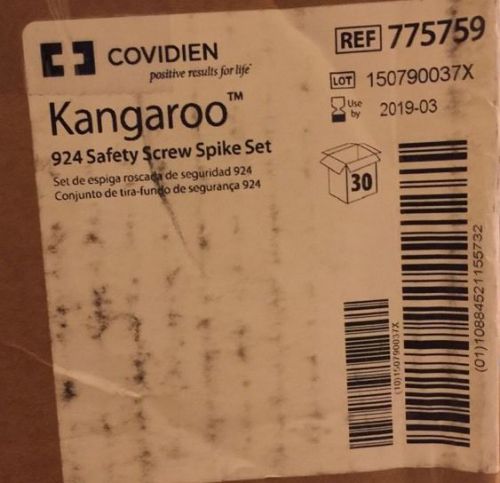 Lot Of 30 Covidien Kangaroo 924 Safety Screw Spike Set Ref# 775759