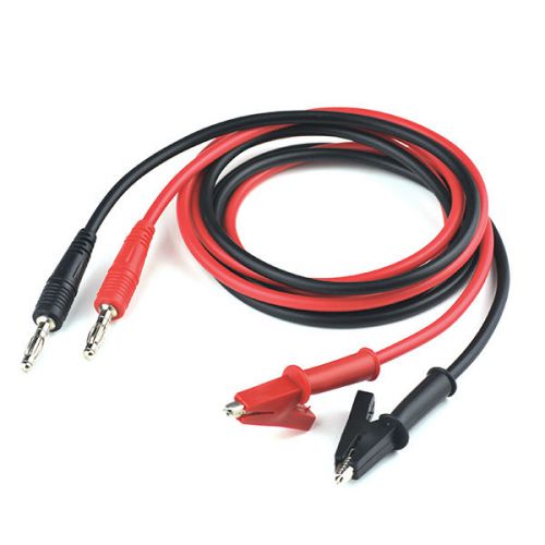4mm 15a injection banana plug sheathed copper alligator clip test cable leads 1m for sale