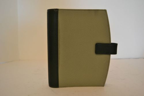 GREEN NYLON FABRIC WITH BLACK TRIM FRANKLIN COVEY 365 COMPACT  PLANNER BINDER