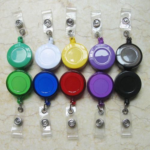 10 id card holder retractable badge clip reel lanyard two two two for sale