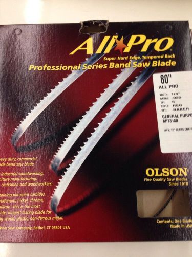 Olson 80&#034; All Pro Band Saw Blades 1/4&#034; x .025&#034; 6 TPI Style Regular