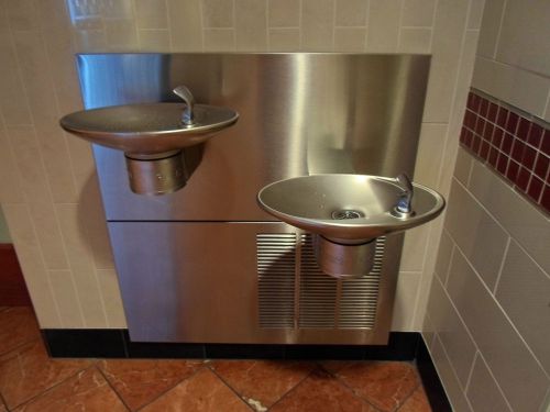Elkay drinking fountain ada bi-level wall mount lead free non refrigerated for sale
