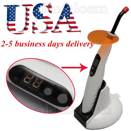 Dental wireless cordless led curing light lamp woodpecker led.b w/guide tip t4 for sale