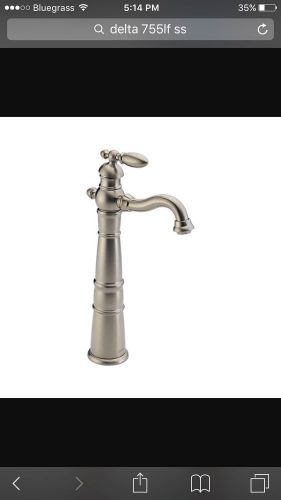 Delta 755LF-SS VICTORIAN Centerset Vessel Lavatory Faucet - Stainless