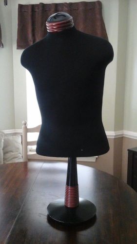 Black Adjustable Sewing Mannequin Torso Body W/Adjustable Stand