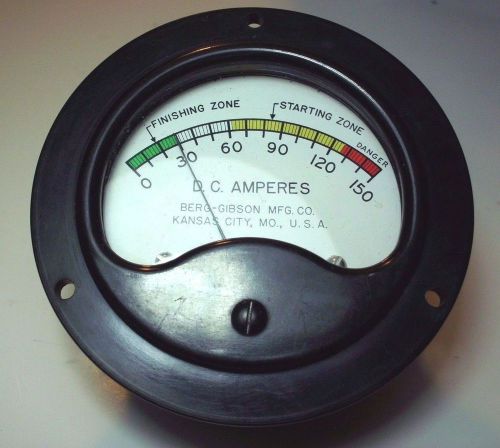 Berg-Gibson DC Amp Ampere Ammeter Metor FREE SHIPPING Made in USA