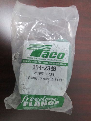 1 ea. Taco 2&#034; NPT Iron Model 194-2348 Circulator Flange with Bolts New in Pack