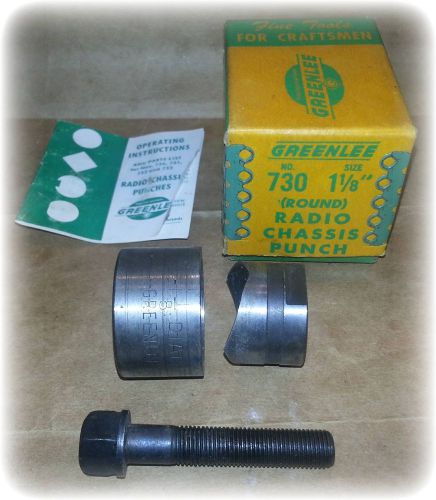 Punch, radio chassis, 1-1/8”, greenlee 730 (used) for sale