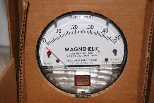 0 to 0.5 In H2O Magnehlic Pressure Differential Gage Dwyer Model 2000-0