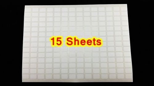 15 Sheets x 196 White Labels Sticker Small Size A1 Price Tag Blank Self Adhesive