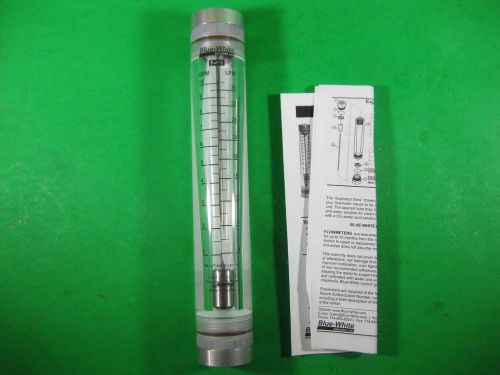 Blue-white 0-10 gpm flow meter, ryan herco 5801.016 -- f-40750ln-16 -- new for sale