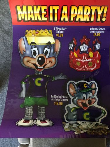 Chuck E Cheese Restaurant Sign Signage Poster Display Menu Board CEC Store