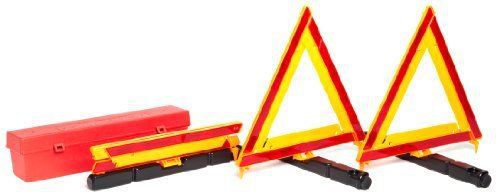 Brady 57892 reflective red and orange emergency warning triangles (pack of 3) for sale