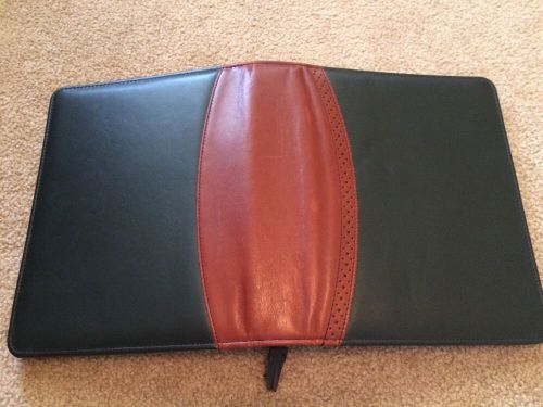 Classic 1.5&#034; Ring Black, Green &amp; Brown LEATHER FRANKLIN COVEY/Quest Planner