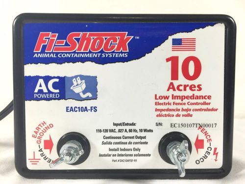 Fi-Shock EAC10A-FS Electric Fence Charger AC-Powered 10 Acre Small Animal