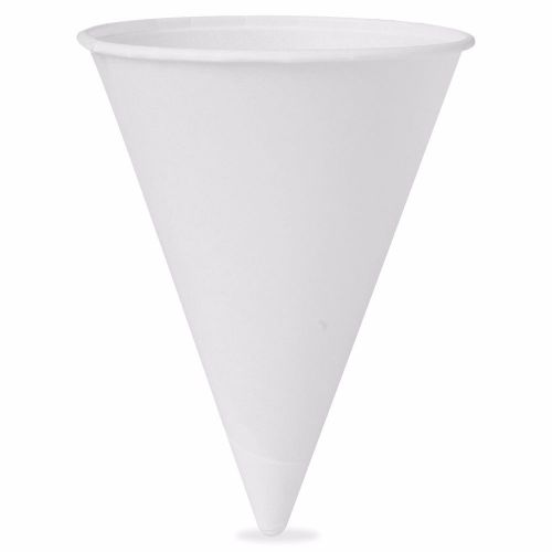 SOLO Cup Company Cone Water Cups, Four Ounces, White, 2000 per Pack (SLO42R)