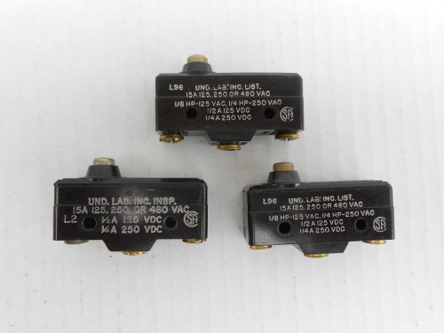 lot of 3 Honeywell Micro Snap Switch, BZ-2RD-A2