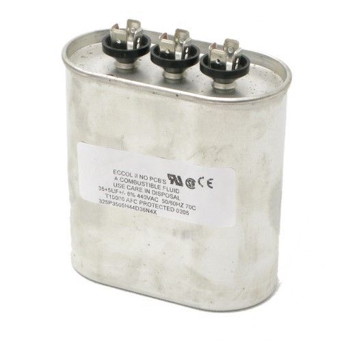 370 volt 35/5 mfd oval dual run capacitor for sale