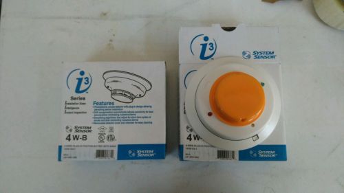 Lot of 2 SYSTEM SENSOR I3 series 4 wire photoelectric smoke detector