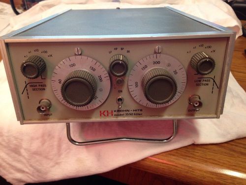KROHN-HITE MODEL 3550 SOLID STATE VARIABLE FILTER. Comes With Power Cord Only.