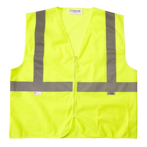 Xtreme Visibility - Mesh Fabric Yellow VESTS - ANSI 107-2010 Compliant - Featuri