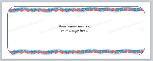 30 Personalized Return Address Labels US Flag Buy 3 get 1 free (bo599)