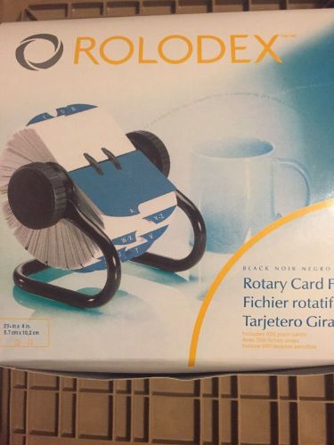 Rolodex 66704 Open Rotary File, 500-Card Capacity, 2-1/4&#034;x4&#034;, Black