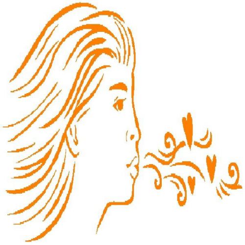 30 Custom Orange Blowing Kisses Personalized Address Labels
