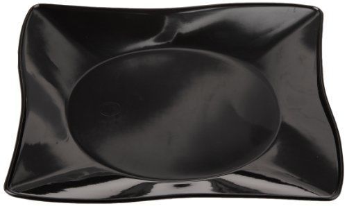 WNA Profiles Small Rigid Plastic Plate, 6 x 6-Inch, Black (160-Count)