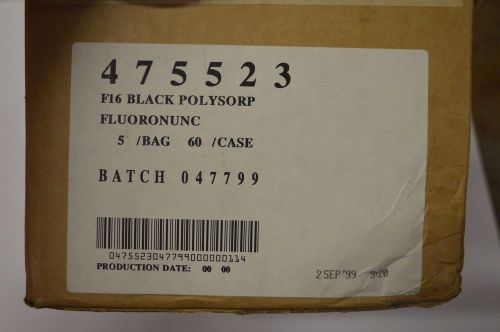 475523 F16 Black Polysorp Fluoronunc 5/ Bag 6- / case